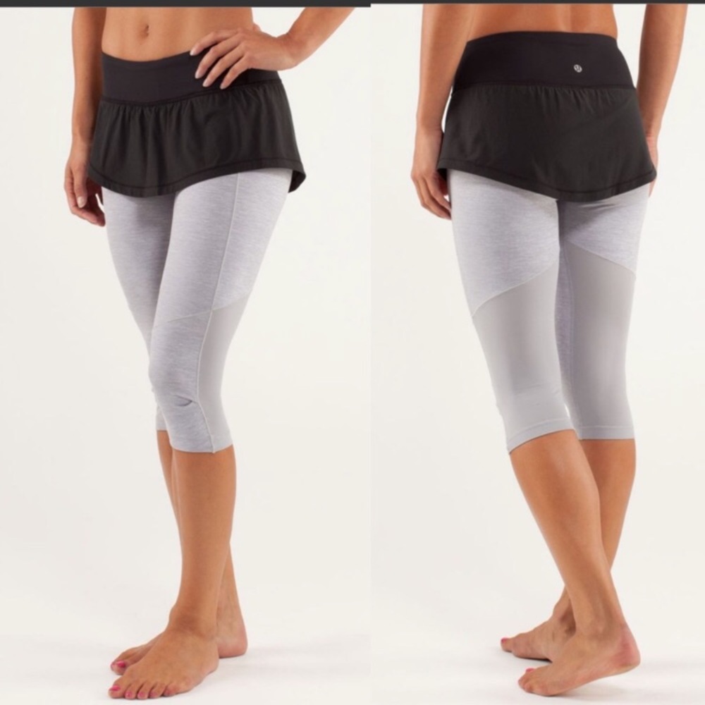 Lululemon cropped pants with attached skirt size 8
